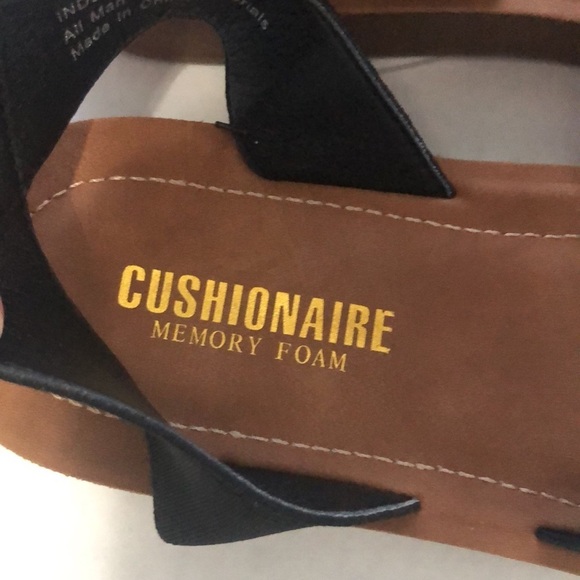 Cushionaire Memory Foam BLK Sandals Size 7.5 M - Picture 11 of 12